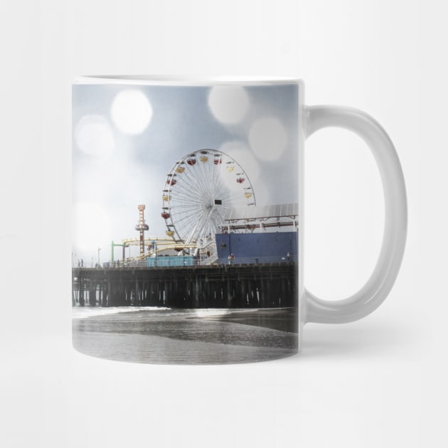 Sparkling grey Santa Monica Pier by Christine aka stine1